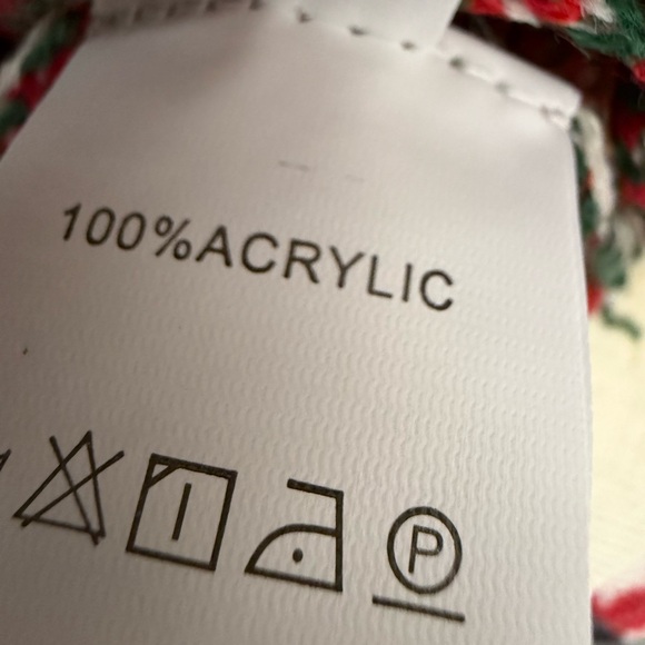 New red green cream Christmas sweater Christmas trees poinsettias reindeerer XXL - Picture 11 of 11